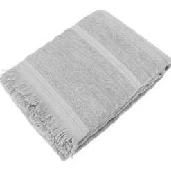 Linnea Drap de bain 100x150 cm NATURAL STRIPES gris platine