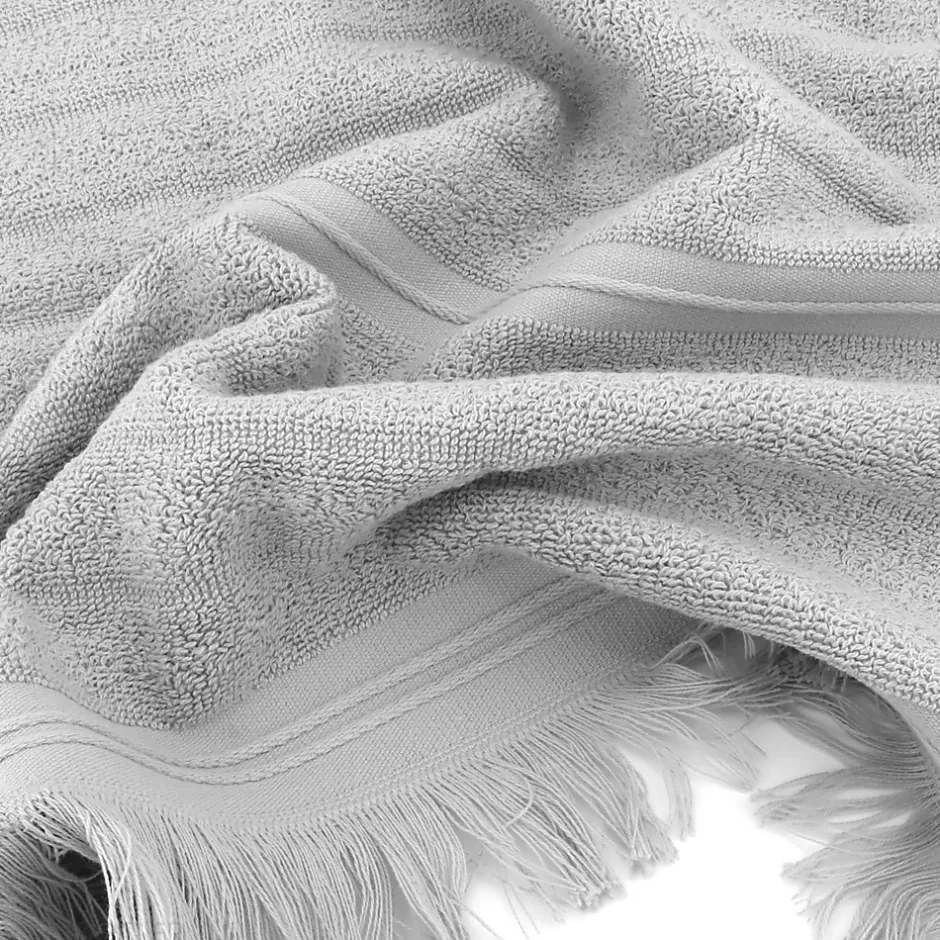 Linnea Drap de bain 100x150 cm NATURAL STRIPES gris platine