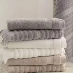 Linnea Drap de bain 100x150 cm NATURAL STRIPES gris platine