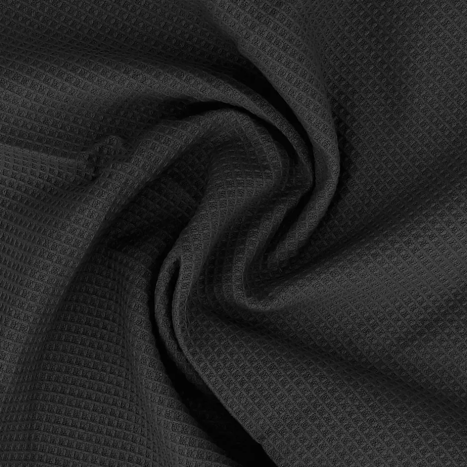Linnea Drap de bain 90x160 cm nid d'abeille PURE WAFFLE 300 g/m² noir