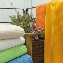 Linnea Drap de bain 90x160 cm nid d'abeille PURE WAFFLE 300 g/m² noir