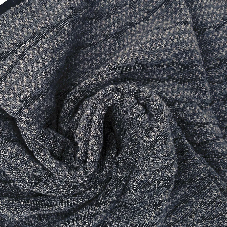 Linnea Drap de bain 100x150 cm pur coton collection OSAKA feuillage gris