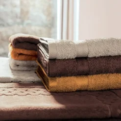 Linnea Drap de bain 100x150 cm ROYAL CRESENT taupe 650g/m2* Serviette De Bain