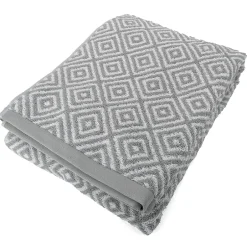 Linnea Drap de bain 100x150 cm SYMETRIE coton Gris Losanges* Serviette De Bain