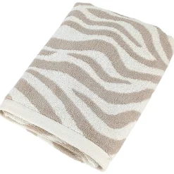 Linnea Drap de bain 100x150 cm ZEBRA SOFT pur coton motif zèbre beige* Serviette De Bain