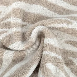 Linnea Drap de bain 100x150 cm ZEBRA SOFT pur coton motif zèbre beige* Serviette De Bain