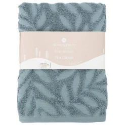 Atmosphera Créateur D'Intérieur Drap de douche Cisel - coton - bleu - 70x130 cm - Atmosphera* Serviette De Toilette