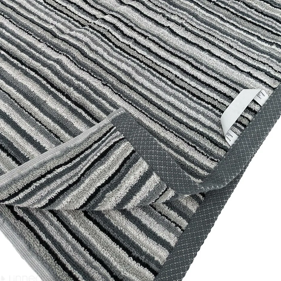 Linnea Drap de douche coton 500g/m2 PURE STRIPES II gris* Serviette De Bain