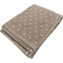 Linnea Drap de douche en coton 70X140 cm collection EFFICIENT DOTS marron roble