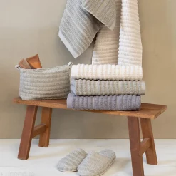 Linnea Drap de douche en fils retors 70x140 cm pur coton collection SWELL vert* Serviette De Bain