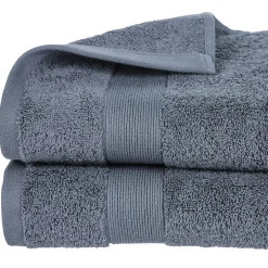Atmosphera Créateur D'Intérieur Drap de douche Essentiel - coton 450 gr/m² - gris anthracite 70x130 cm - Atmosphera* Serviette De Toilette