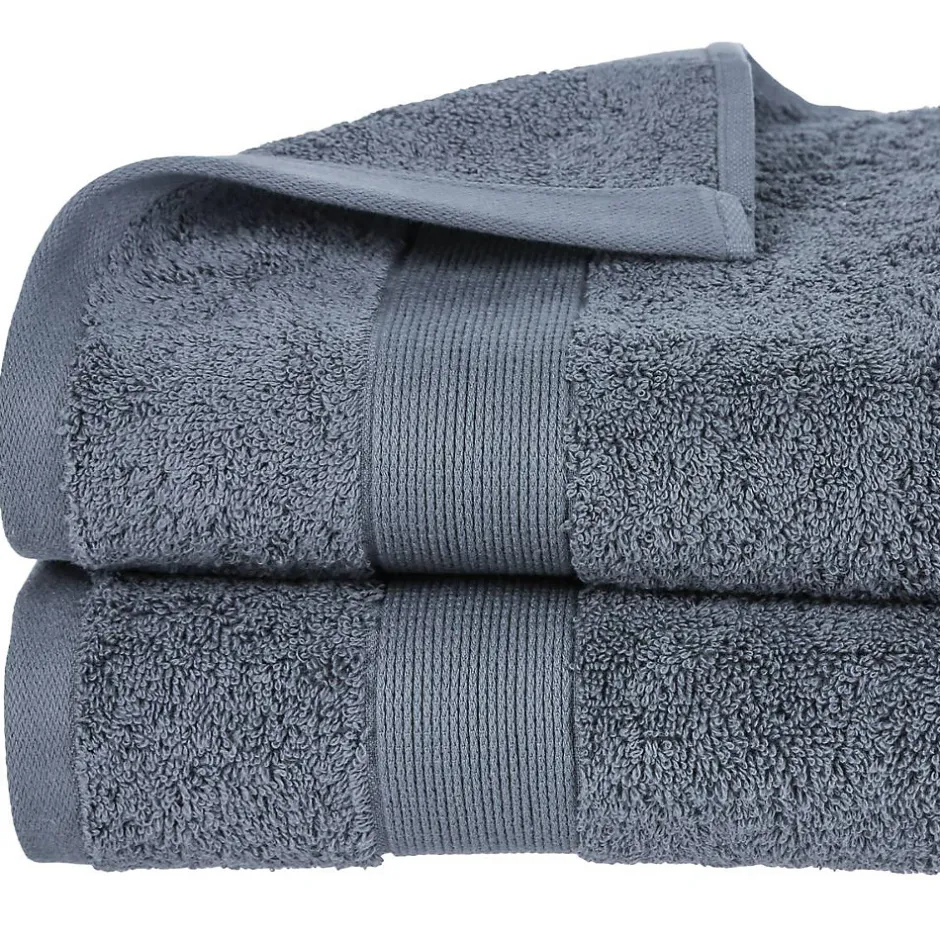 Atmosphera Créateur D'Intérieur Drap de douche Essentiel - coton 450 gr/m² - gris anthracite 70x130 cm - Atmosphera* Serviette De Toilette