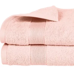 Atmosphera Créateur D'Intérieur Drap de douche Essentiel - coton 450 gr/m² - rose 70x130 cm - Atmosphera* Serviette De Toilette