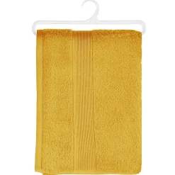 Atmosphera Créateur D'Intérieur Drap de douche Essentiel - coton 450 gr/m² - jaune moutarde 70x130 cm - Atmosphera