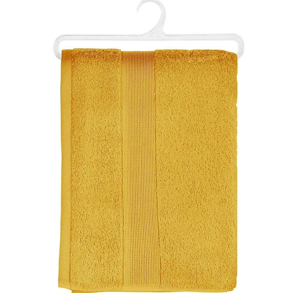 Atmosphera Créateur D'Intérieur Drap de douche Essentiel - coton 450 gr/m² - jaune moutarde 70x130 cm - Atmosphera