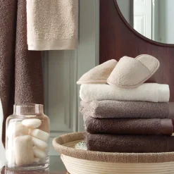 Linnea Drap de douche 70x140 cm coton peigné ALBA chocolat