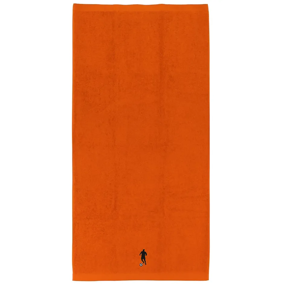 Linnea Drap de douche 70x140 cm coton 550g/m2 PURE FOOTBALL Orange Butane