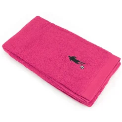 Linnea Drap de douche 70x140 cm coton 550g/m2 PURE FOOTBALL Rose Fuchsia