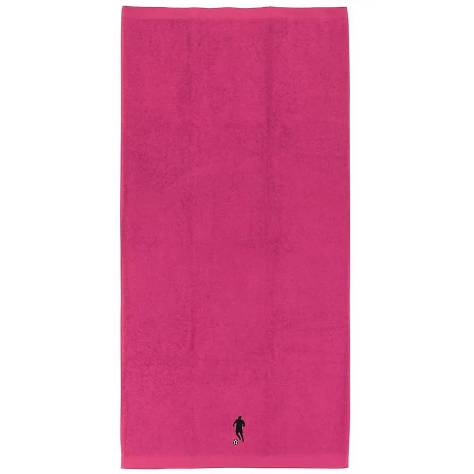 Linnea Drap de douche 70x140 cm coton 550g/m2 PURE FOOTBALL Rose Fuchsia