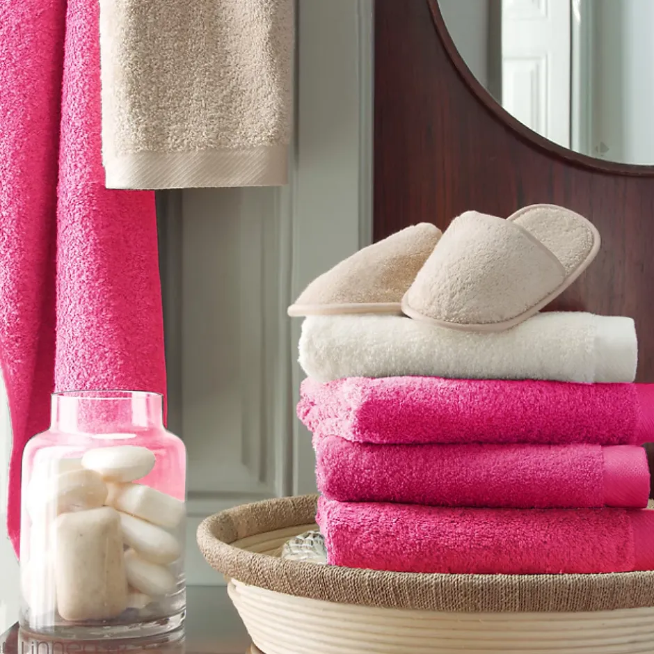 Linnea Drap de douche 70x140 cm coton peigné ALBA fraise