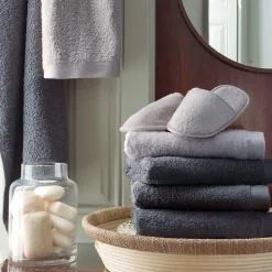 Linnea Drap de douche 70x140 cm coton peigné ALBA anthracite