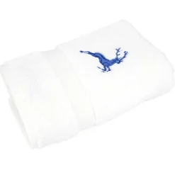 Linnea Drap de douche 70x130 cm HIRSH Blanc/Bleu 600g/m2* Serviette De Bain