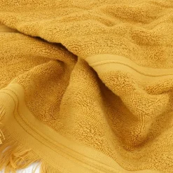 Linnea Drap de douche 70x140 cm NATURAL STRIPES curry