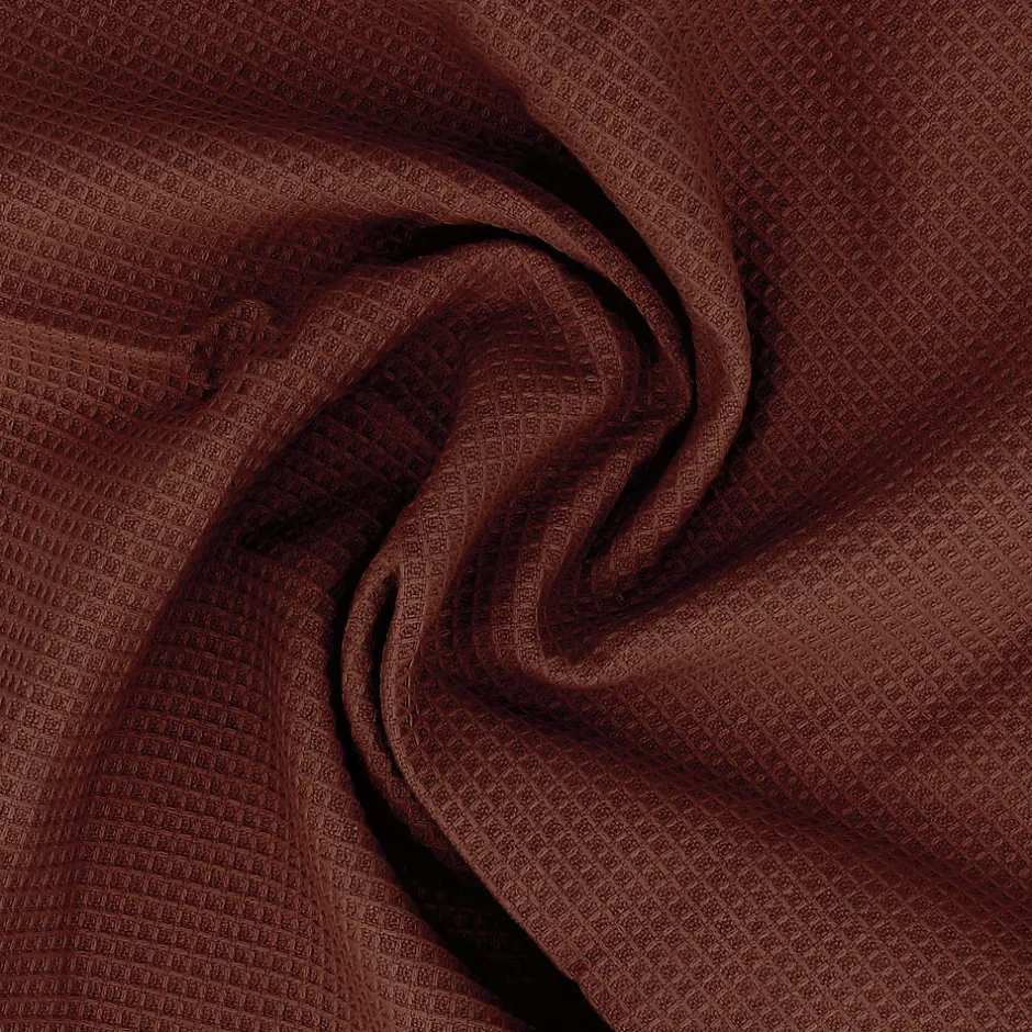 Linnea Drap de douche 70x140 cm nid d'abeille PURE WAFFLE 300 g/m² marron