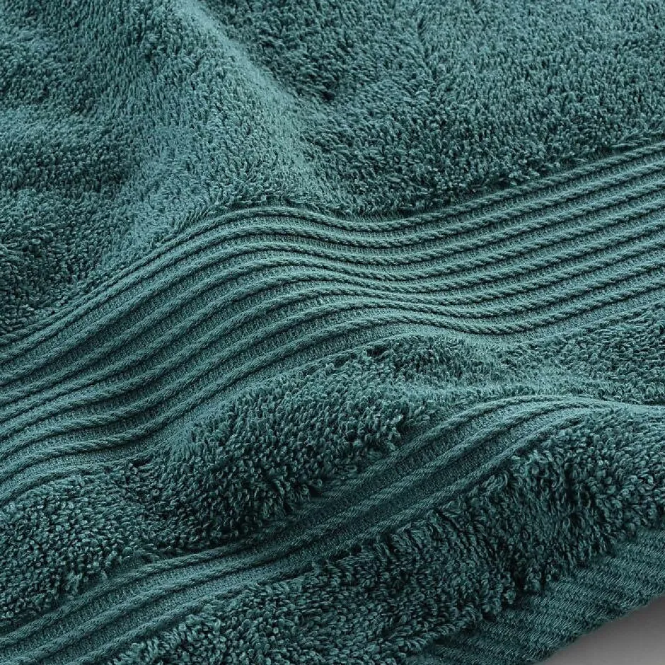 Douceur D'Intérieur Drap de Douche 70x130 cm Éponge Unie Tendresse Emeraude 600g/m²* Serviette De Bain