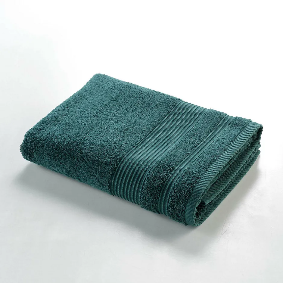 Douceur D'Intérieur Drap de Douche 70x130 cm Éponge Unie Tendresse Emeraude 600g/m²* Serviette De Bain