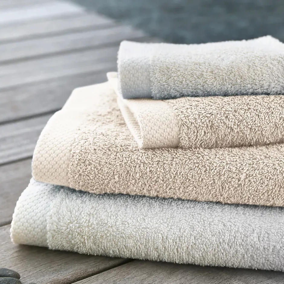 Linnea Drap de douche 70x140 cm PURE Ivoire 550g/m2