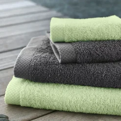 Linnea Drap de douche 70x140 cm PURE vert Pomme 550g/m2