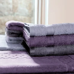 Linnea Drap de douche 70x140 cm ROYAL CRESENT Prune 650g/m2