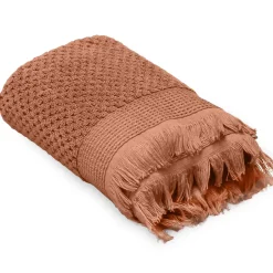 Linnea Drap de douche 70x130 cm TETHYS micro-coton orange Terre