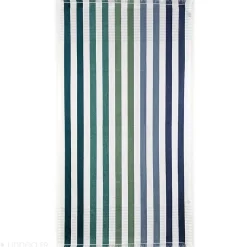 Linnea Drap de plage à rayures 100x180 cm pur coton collection BARBAGIA bleu