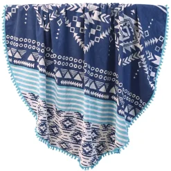 Linnea Drap de plage rond 180 cm INCA Bleu* Serviette De Bain