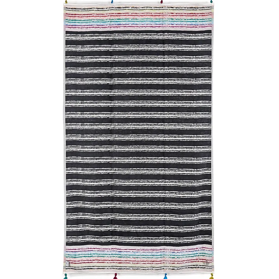 Linnea Drap de plage 100x180 cm en velours collection SICILE multicolore* Serviette De Bain