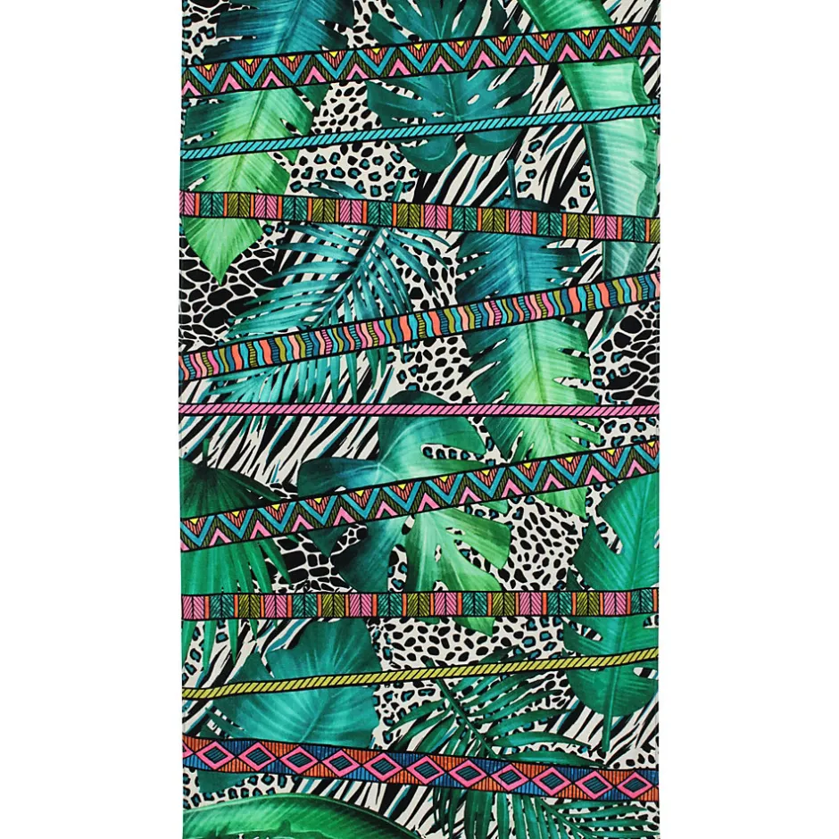 Linnea Drap de plage 100x180 cm JUNGLE Vert* Serviette De Bain