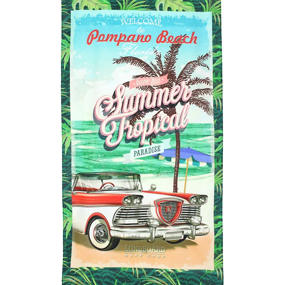 Linnea Drap de plage 100x180 cm POMPANO BEACH multicolore* Serviette De Bain