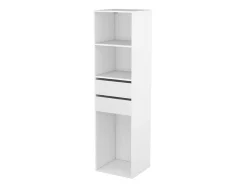 GoodHome Dressing blanc 2 tiroirs Atomia H. 187,5 x L. 50 x P. 45 cm* Rangement Buanderie
