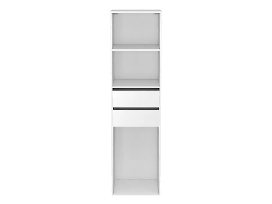 GoodHome Dressing blanc 2 tiroirs Atomia H. 187,5 x L. 50 x P. 45 cm* Rangement Buanderie