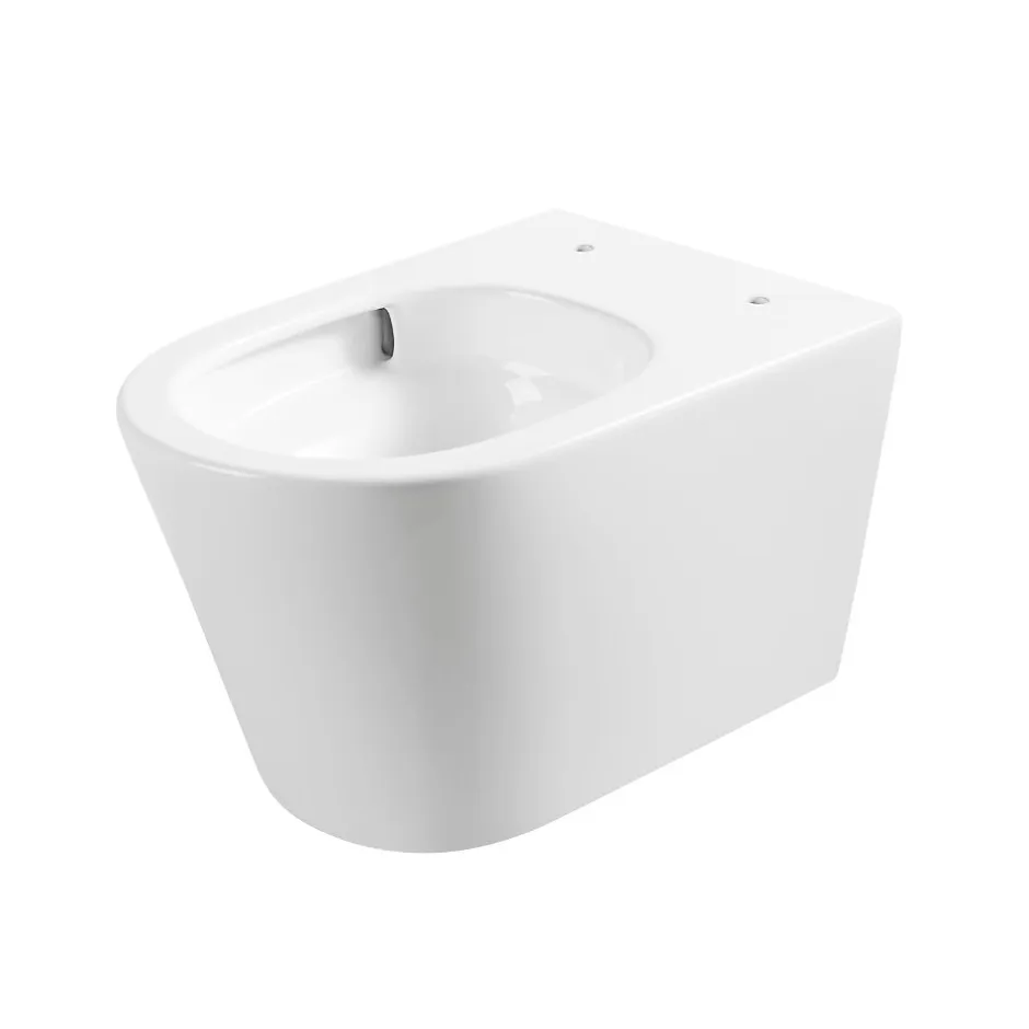 Geberit Duofix Pack WC bâti-support + WC suspendu sans bride avec abattant SoftClose Ceramia + plaque blanche (GEBCE14WT05-FR)