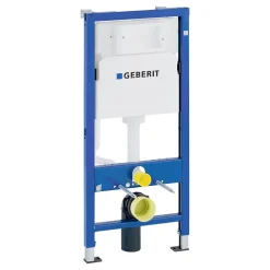Geberit Duofix pack WC bâti-support UP100 + WC suspendu sans bride Roca avec abattant SoftClose + plaque blanche (GEBROGAWR02-FR)