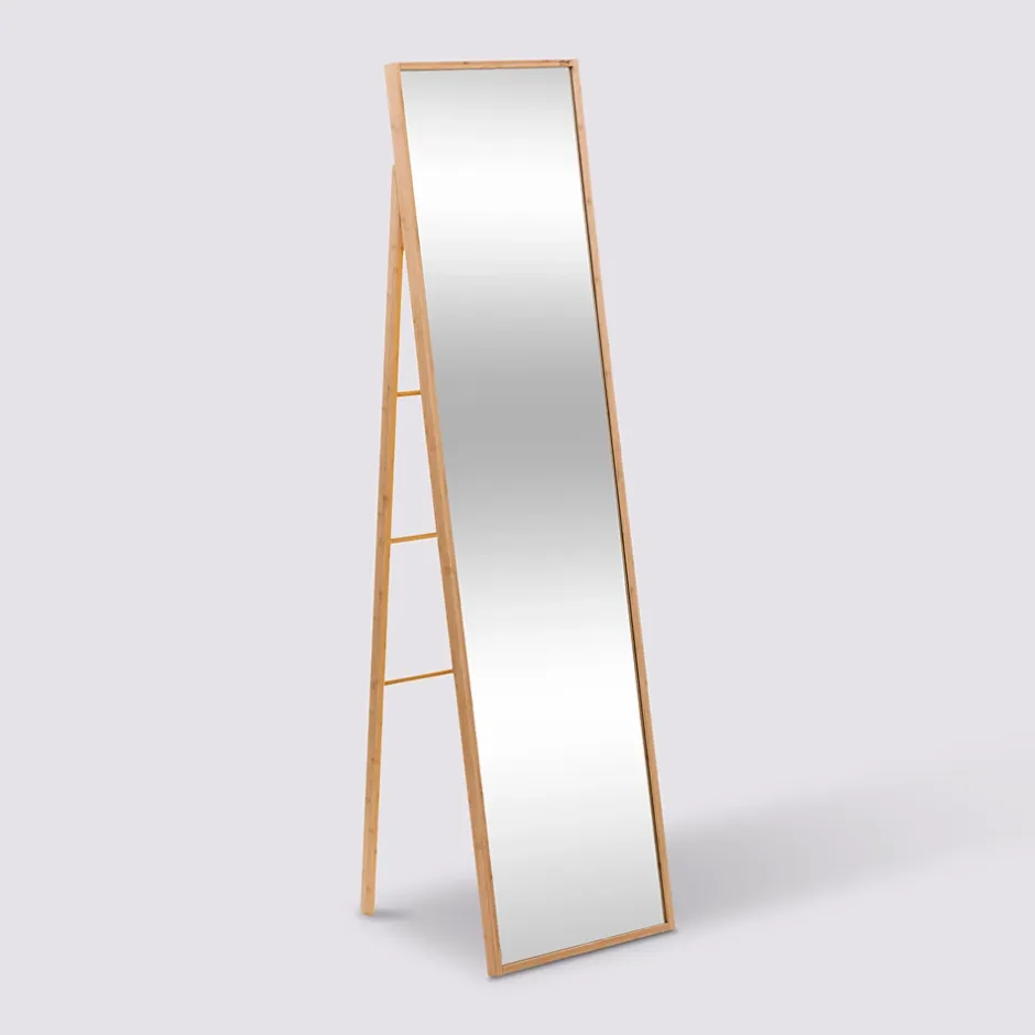 5Five Echelle en bambou avec miroir l.41 x H.160 cm