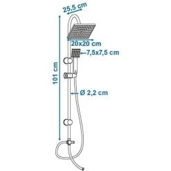 Rousseau Edouard - Colonne de douche sans robinetterie SOTO - Finition Chromée