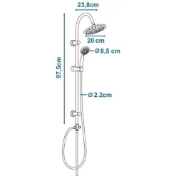 Rousseau Edouard - Colonne de douche sans robinetterie DUNEDIN - Finition Chromée* Colonne De Douche Thermostatique