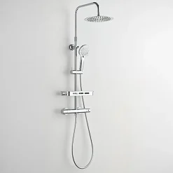 Edouard Rousseau - Colonne de Douche Thermostatique ARS Tablette - Mitigeur à Corps Froid - Douchette 3 Jets - Chromé