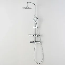 Edouard Rousseau - Colonne de Douche Thermostatique ARS Tablette - Mitigeur à Corps Froid - Douchette 3 Jets - Chromé