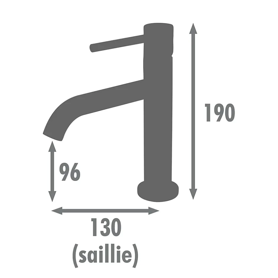 Edouard Rousseau - Mitigeur Lavabo SCRIPY - Aérateur Économie d Eau -3 Finitions Disponibles - Livré Complet avec Vidage - Cuivre