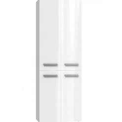 Topeshop ELLOS - Armoire de salle de bain avec deux paniers - Poignées minimalistes - 174x60x30cms - Colonne de rangement